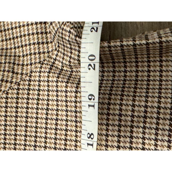 H M Beige Plaid Hooded Raincoat Jacket women's Size S oversized lightweight - Picture 8 of 9